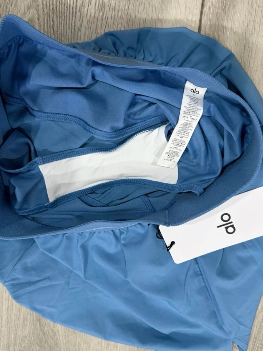 ALO Yoga Full Stride Micro Running Short in California Blue. *NWT*